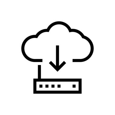 bulut vektörü ince çizgi simgesi
