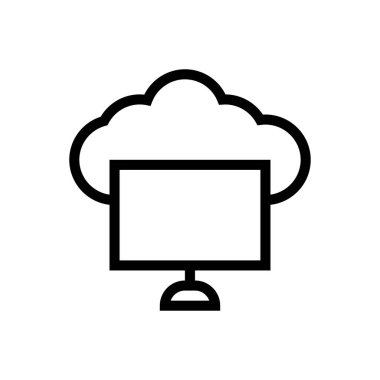 bulut vektörü ince çizgi simgesi