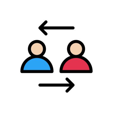 vektör düz renk simgesini transfer et