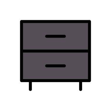 kabine vektörü düz renk simgesi