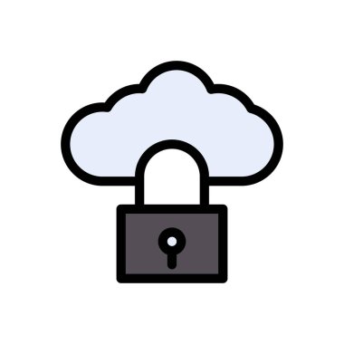 bulut vektörü düz renk simgesi