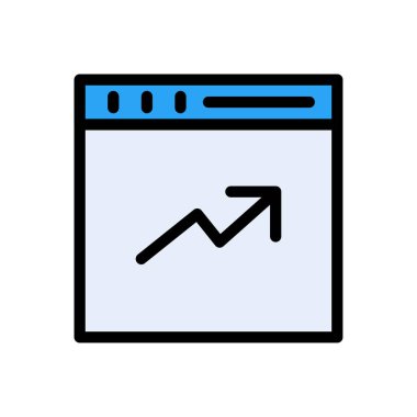 grafik vektörü düz renk simgesi