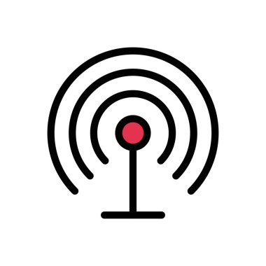 kule vektörü düz renk simgesi