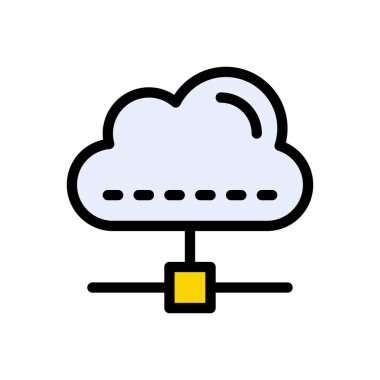 ağ vektörü düz renk simgesi