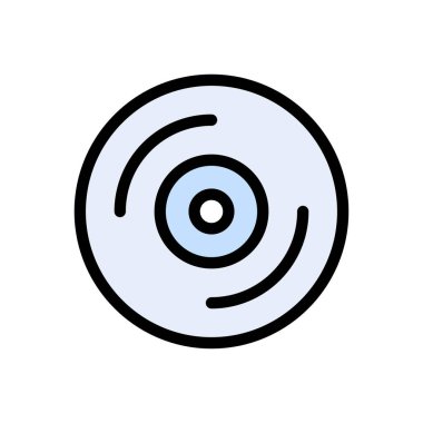 DVD vektör düz renk simgesi