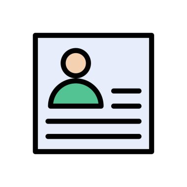 CV vektör düz renk simgesi