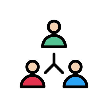 ağ vektörü düz renk simgesi