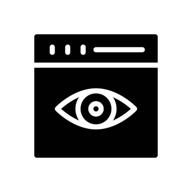 Web sayfası vektör simgesi düz simgesi