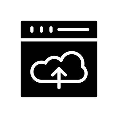 bulut vektörü düz simgesi