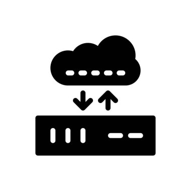 sunucu vektörü düz simgesi