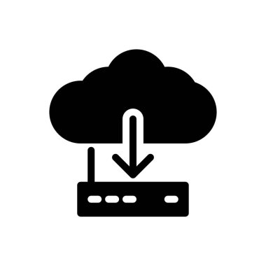 bulut vektörü düz simgesi