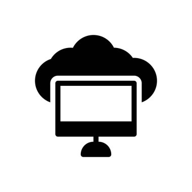 bulut vektörü düz simgesi