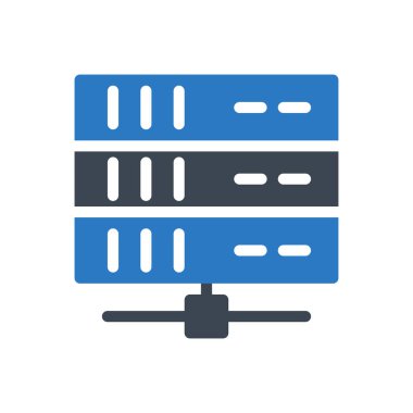 sunucu vektör renk simgesi