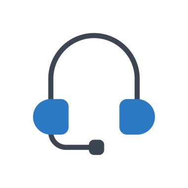 kulaklık vektör renk simgesi