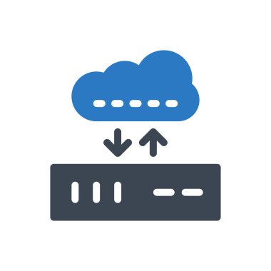 sunucu vektör renk simgesi