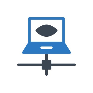 dizüstü bilgisayar vektörü renk simgesi