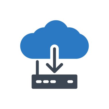 bulut vektörü renk simgesi