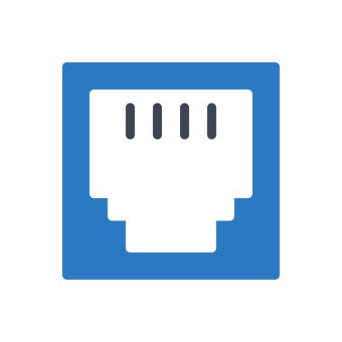 ethernet vektör renk simgesi