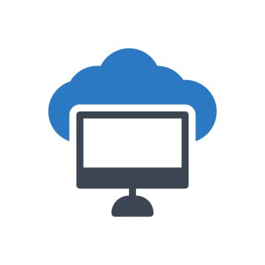 bulut vektörü renk simgesi