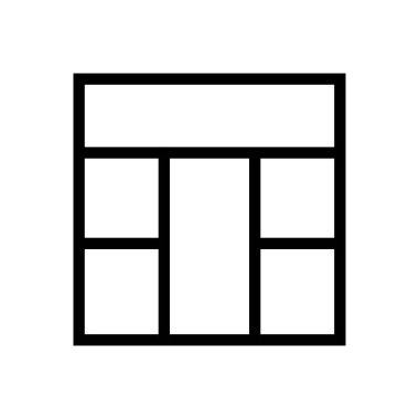 satır vektörü ince çizgi simgesi