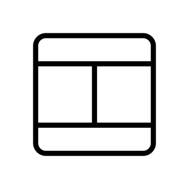 satır vektörü ince çizgi simgesi