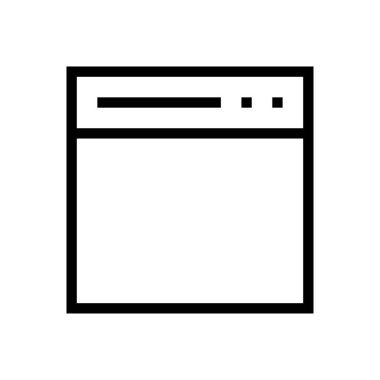 tarayıcı vektörü ince çizgi simgesi