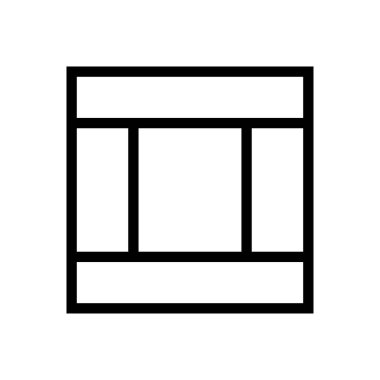 satır vektörü ince çizgi simgesi