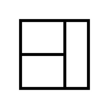 sütun vektörü ince çizgi simgesi