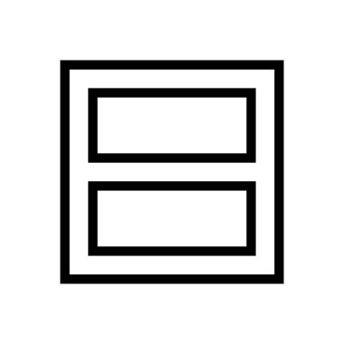 Düzen vektörü ince çizgi simgesi