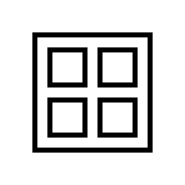 Düzen vektörü ince çizgi simgesi