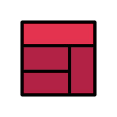 dizayn vektörü düz renk simgesi