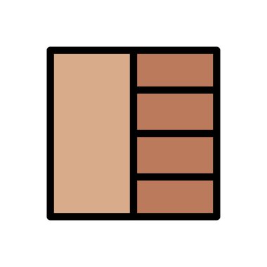 satır vektörü düz renk simgesi