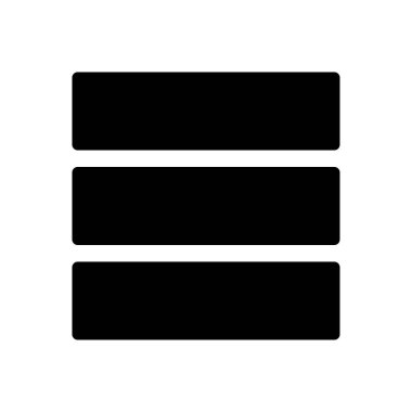 Düzen vektör glifinin düz simgesi