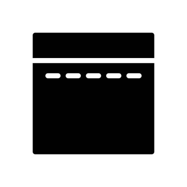 Düzen vektör glifinin düz simgesi