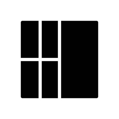 ızgara vektör düz simgesi