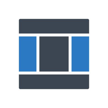 satır vektör renk simgesi