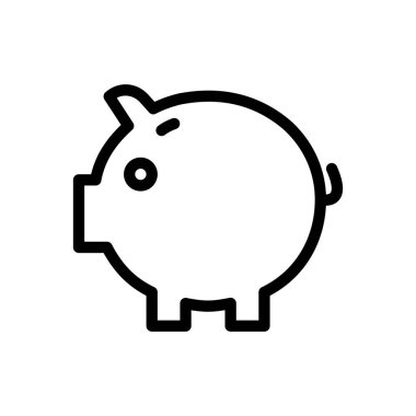 bank vektörü ince çizgi simgesi