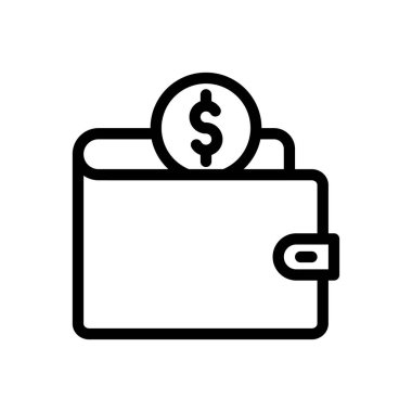 Dolar vektör ince çizgi simgesi