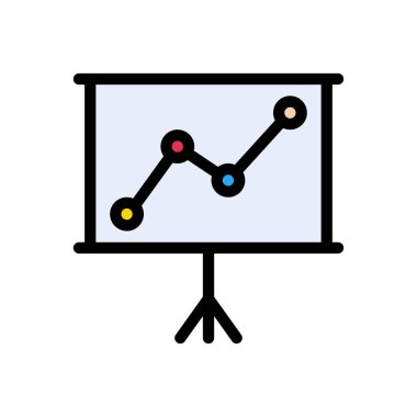 analitik vektör düz renk simgesi