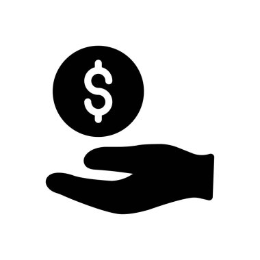 Dolar vektör sembolü düz simge