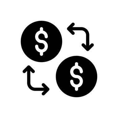 Dolar vektör sembolü düz simge