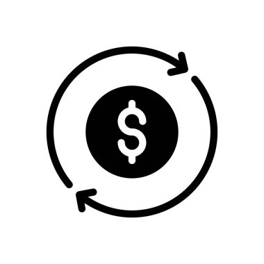 Dolar vektör sembolü düz simge