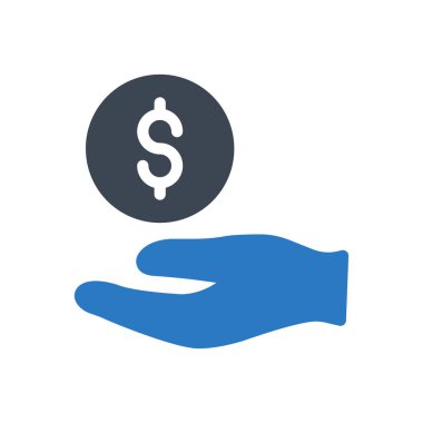 Dolar vektör renk simgesi