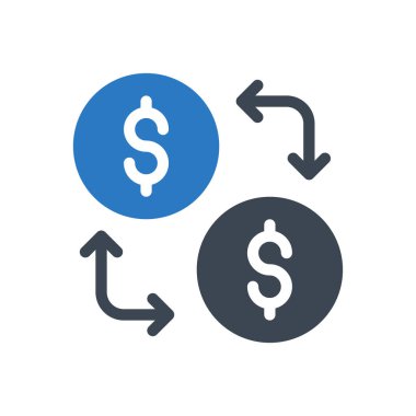 Dolar vektör renk simgesi
