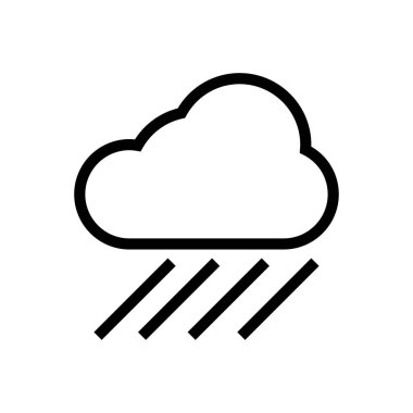 yağmur vektörü ince çizgi simgesi