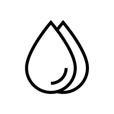 yağmur vektörü ince çizgi simgesi