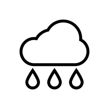 bulut vektörü ince çizgi simgesi