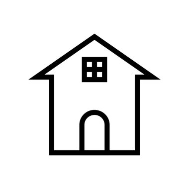 ev vektörü ince çizgi simgesi