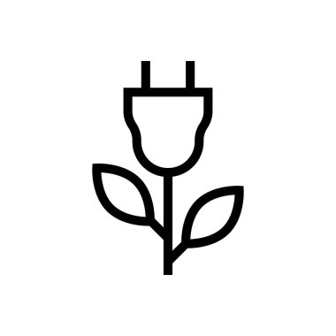 enerji vektörü ince çizgi simgesi