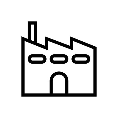 sanayi vektörü ince çizgi simgesi